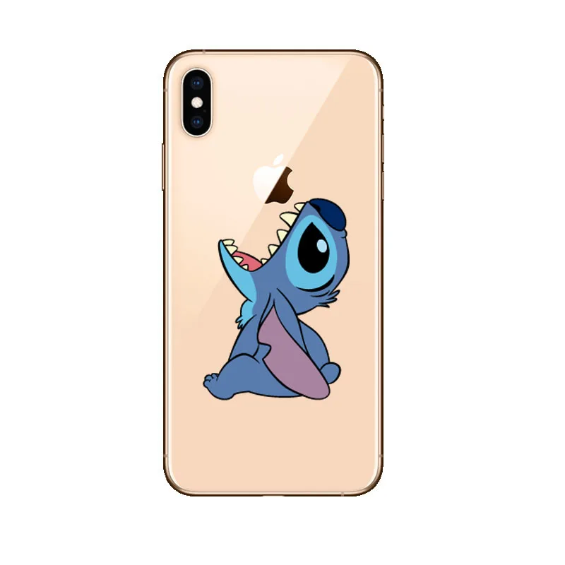 Силиконовый чехол с мультяшным рисунком для iPhone 7 милым стежком 11Pro XS MAX X XR 8 Plus 6 5S SE