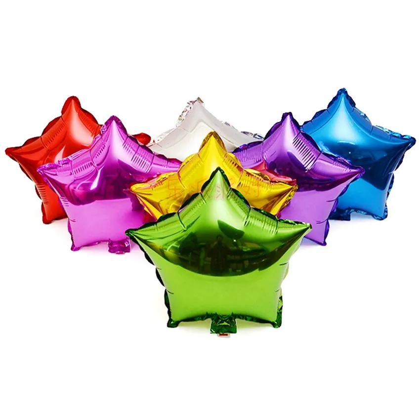 HOT 10inch Five-Point Star balloons Promotion Toy For Wedding Birthday Party Inflatable Ballons Aluminum Foil Balloon 15pcs/lot | Дом и сад