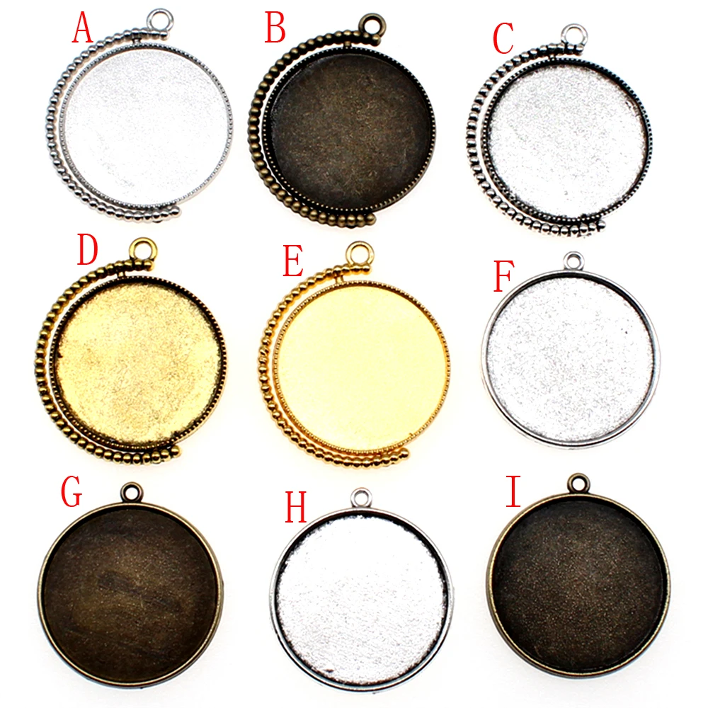 1 шт 30 мм круглый стеклянный кабошон основа установка Подвески для изготовления