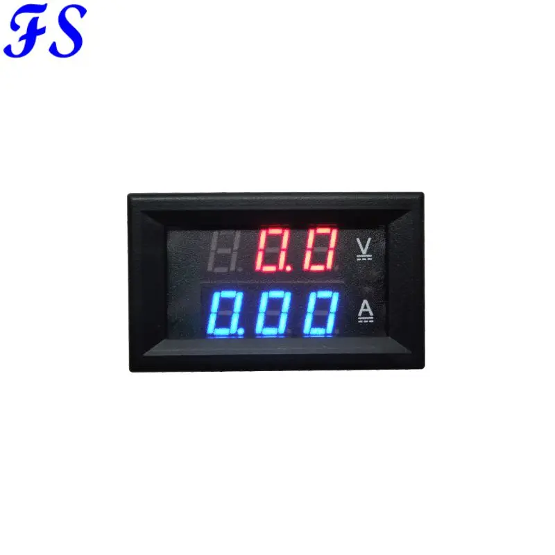 Red-Blue DC 0-100V Вольтметр Амперметр постоянного тока 0-5A 10A 20A 50A 100A 200A 300A 500A 1000A цифровой светодиодный Напряжение ток 0,28 ''Дисплей с черным покрытием - Цвет: Red-Blue