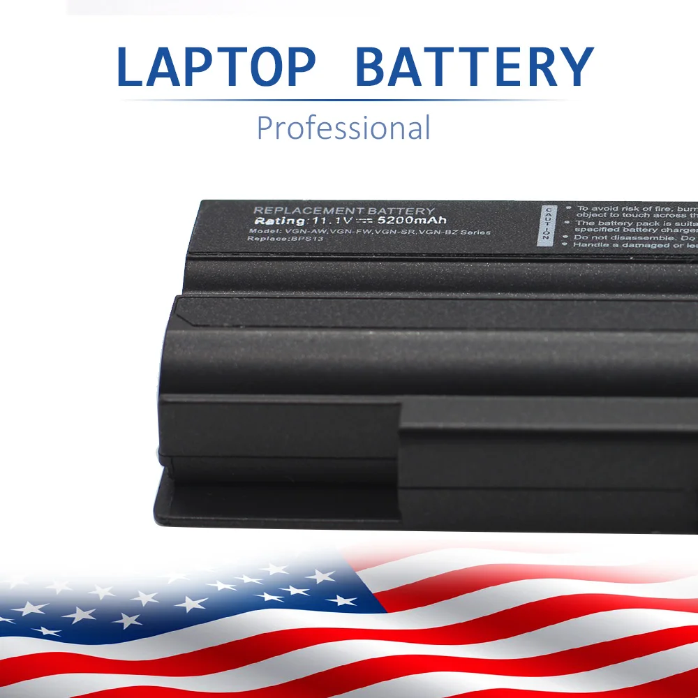 11 1 В/5200 мАч 6 cell lithium Батарея для sony Vaio VGP BPS13 BPS13A BPS13/S BPS13B/S VGN FW Новый SZXX|battery for vaio|battery