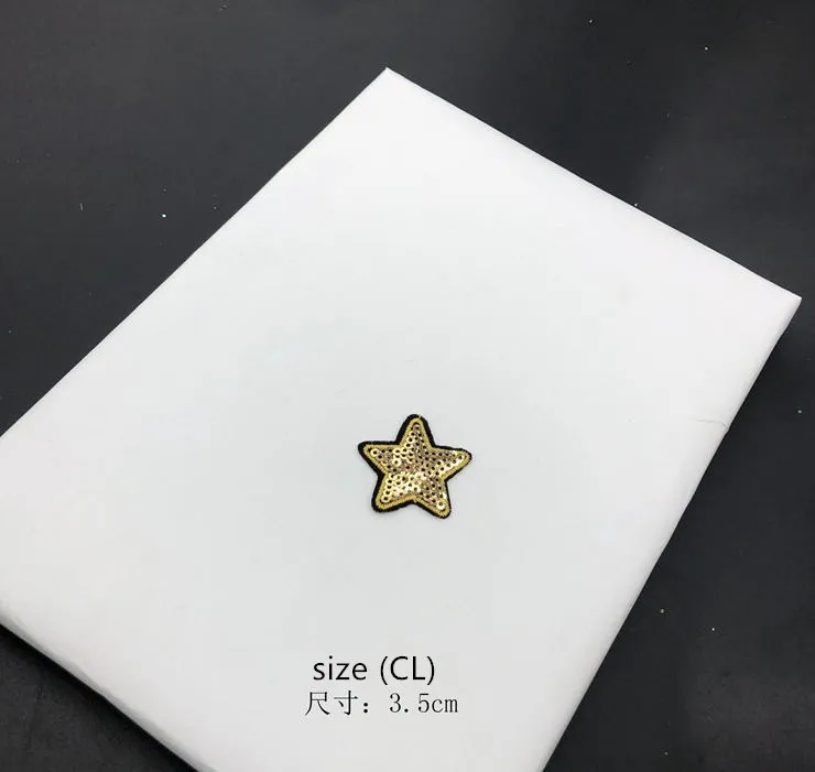 Новое поступление 20 шт. 3 5 см вышитые звёзды патчи утюжок на джинсы Пальто