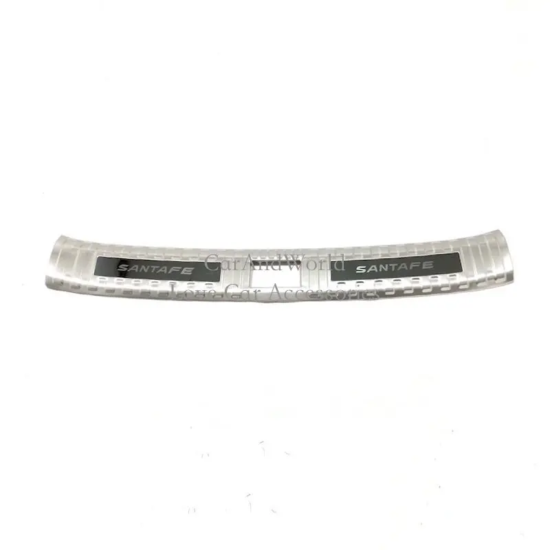 For 2019 Hyundai SantaFe Rear Trunk Door Sill Plate Bumper Cover Pedal Protector Trims Stainless Steel Car Styling Accessories | Автомобили