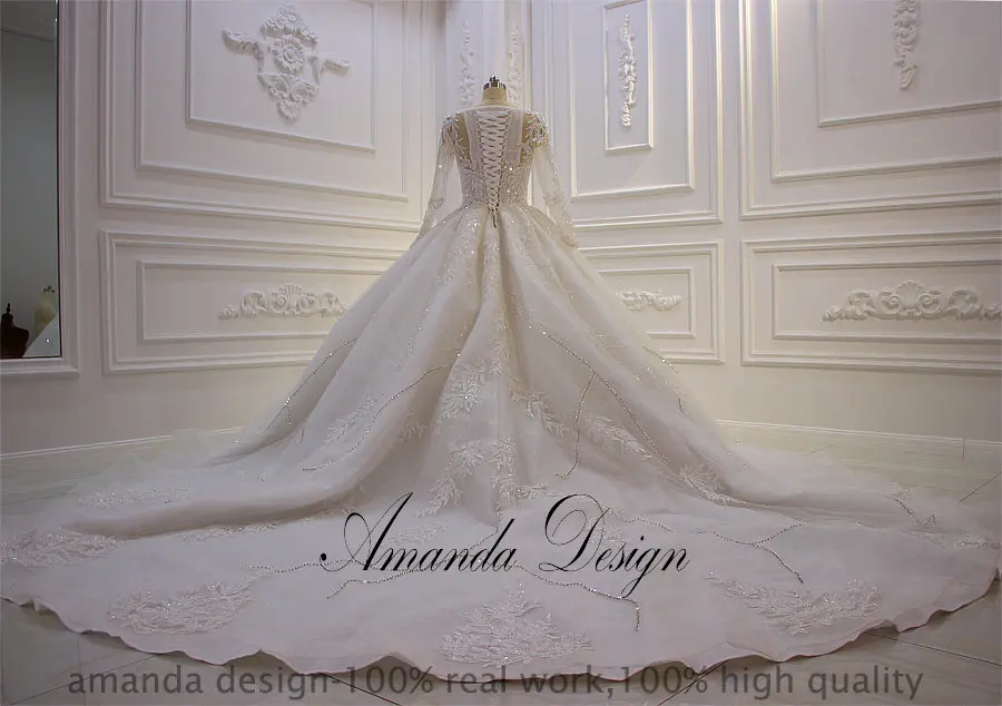 Платье с длинным рукавом и кружевной аппликацией Amanda платье для свадьбы