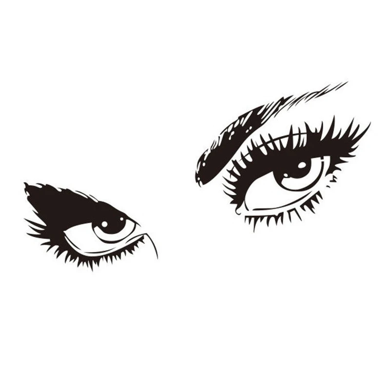 2019 Наклейка на стену с большими глазами для дома наклейка длинные ресницы