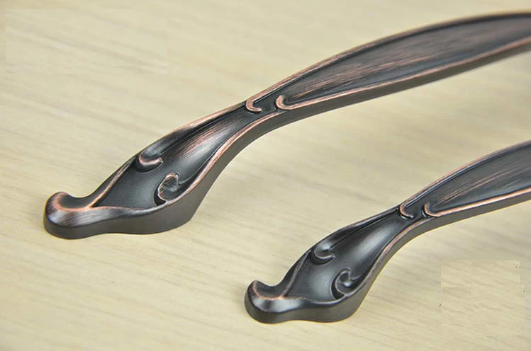 Лук стиль масло втирают бронзовый шкаф DIY Ручки Потяните оборудование (C. C: 128 мм L: