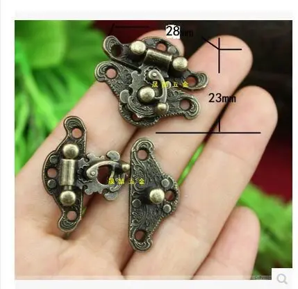 

freeshipping50pcs/lot Hardware accessoriesBuckles woodenbox Hasp lock RetroJewelry boxes Latch Boxes lock Locking buckle 28*23mm