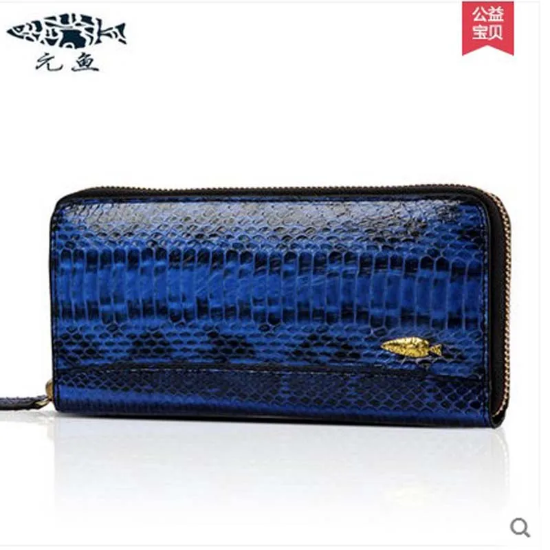 

yuanyu hot new new water snake skin women bag women purse long korea edition hand caught wallet