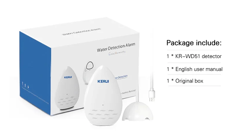 KERUI 120dB домашняя охранная сигнализация больше WD51 датчик утечки воды сигнализация оборудование электронный детектор утечки воды детектор сигнализации