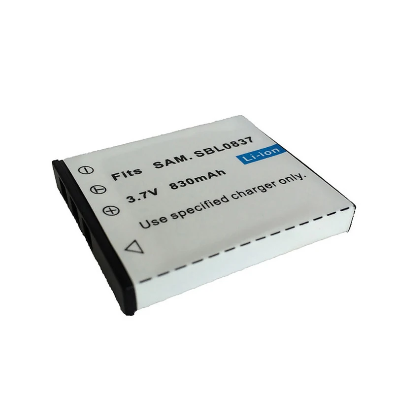 830 мАч для SAMSUNG SBL-0837 SBL0837 цифровых фотоаппаратов аккумулятор видеокамера Digimax L50 L60