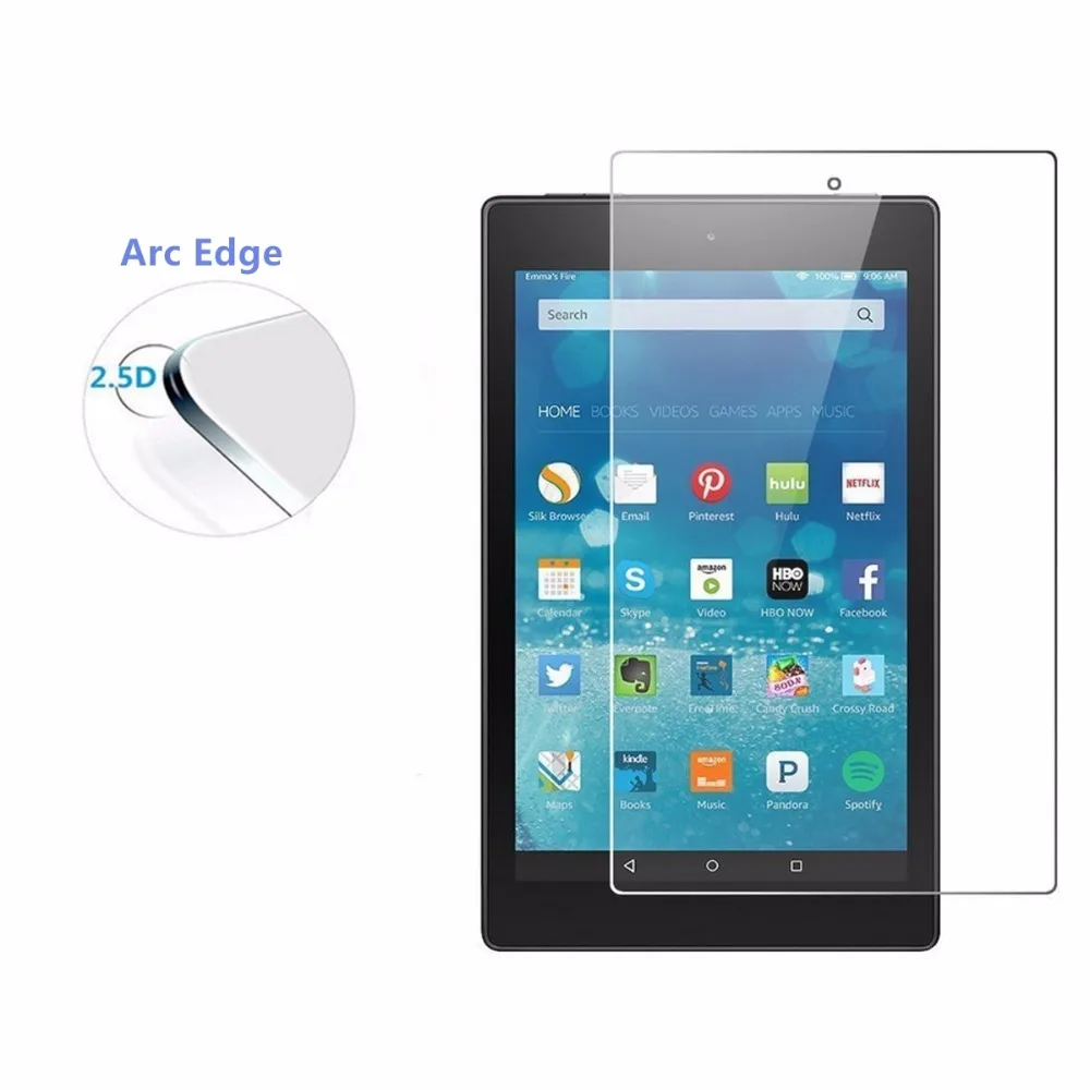 Для Amazon Kindle Fire HD 8 (5/6/7th Gen выпущен в 2015/2016/2017) &quotпланшет Премиум 0 26 мм Закаленное