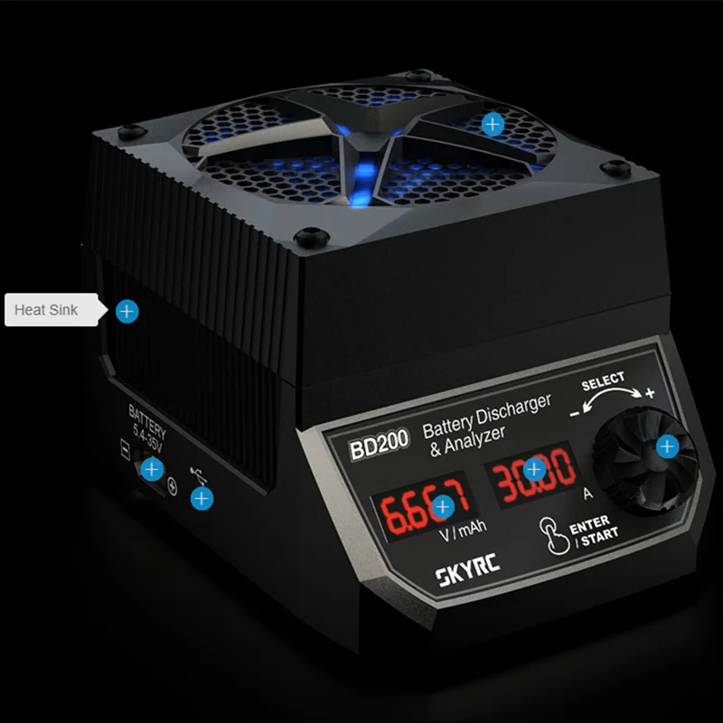 Тестер емкости батареи SKYRC BD200 оригинальный тестер разрядки 200 Вт 30A 5 4 В 35 нагрузки