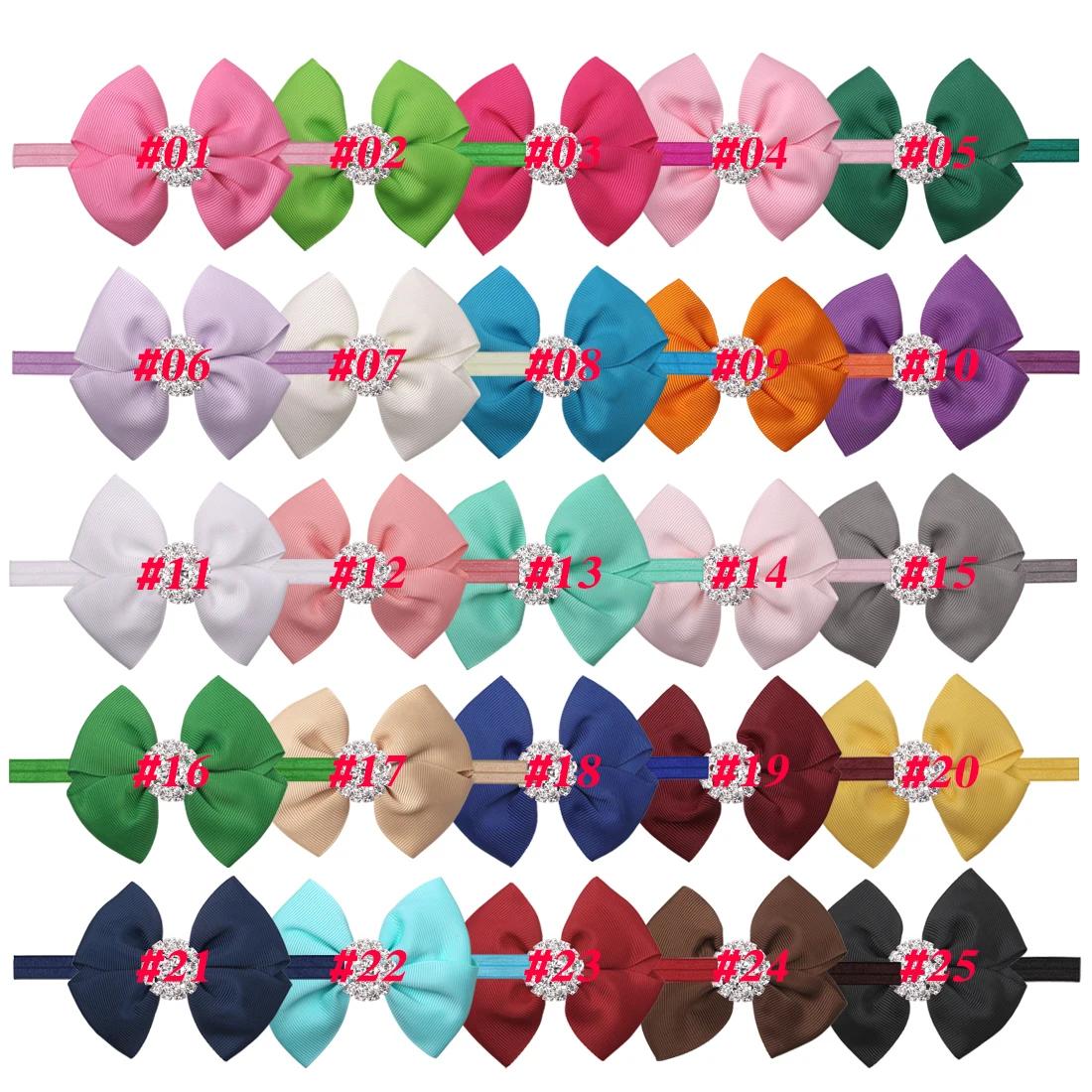 Банты Детские корсажные со стразами 25 шт./Лот 3 5 дюйма|hair bows|boutique hair bowsbow bow |