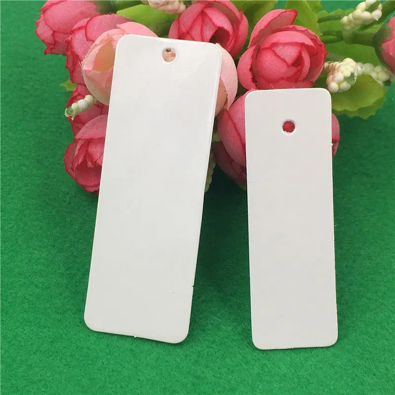300 шт./лот картонные бирки для сумок из белой крафт-бумаги экологически чистые
