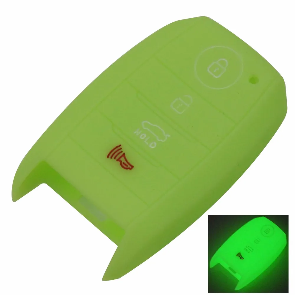 

jingyuqin Remote 4B Silicone Car Key Cover Case For KIA Cerato Forte Sorento Sedona 2014 2015 2016 Optima Sportage Smart Key