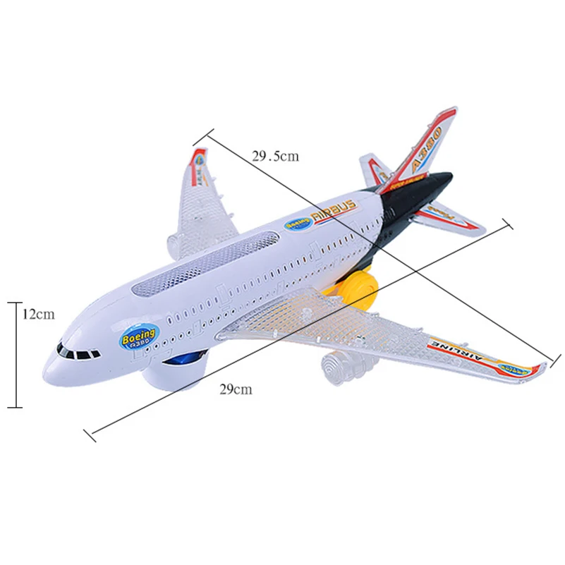Пластиковая модель Airbus A380 29 см электрическая вспышка звук игрушки универсальные