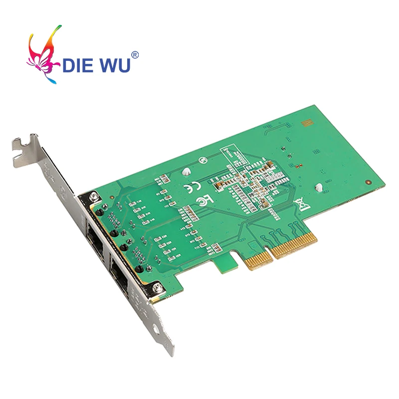 Двухпортовая гигабитная сетевая карта RJ45 с Intel I350 PCIe 4X NIC|Сетевые карты| |
