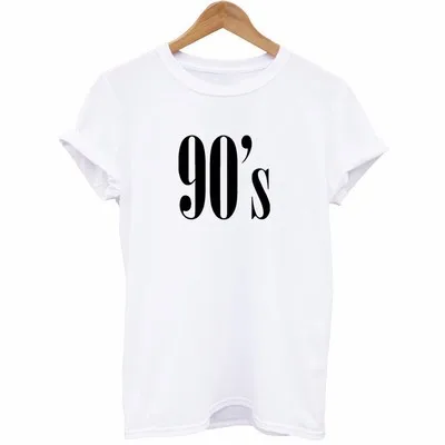 

Модная футболка 90-х годов унисекс Tumblr модные футболки женская рубашка 90-х подростков instagram футболка летние повседневные топы черный белый с...