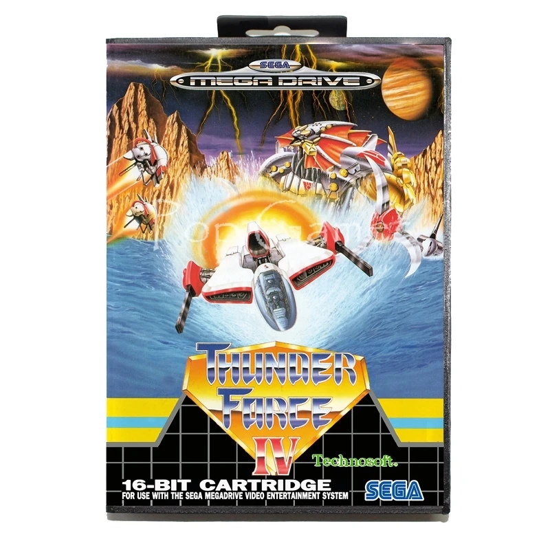Thunder Force 4 with Box for 16 bit Sega MD Game Card for Mega Drive for Genesis Video Console
