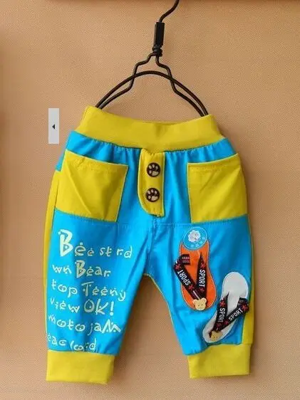 Бесплатная доставка детская одежда корейский стиль хлопковые шорты с принтом