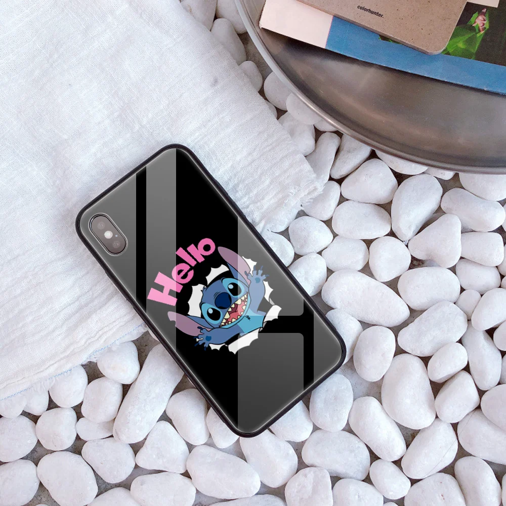 20348 DIY чехол из закаленного стекла для телефона для iPhone 7 8 6 6S Plus Ститч История игрушек чехол для телефона для iPhone XS MAX XR 5 5S SE чехол - Цвет: 20348