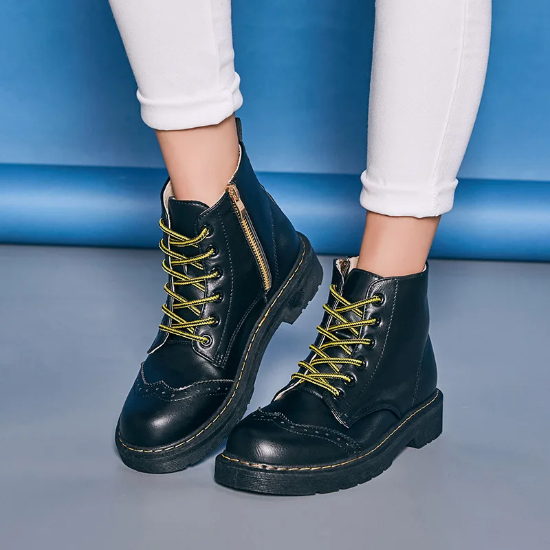 2016 Женщины Ботильоны Мода Мартин Сапоги Снега На Открытом Воздухе Случайные