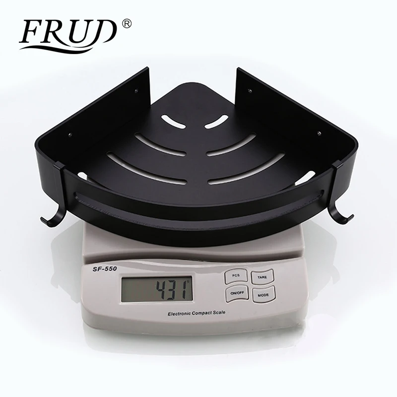 FRUD Новый алюминиевая полка для ванной черный Ванная комната Стеллаж с полками