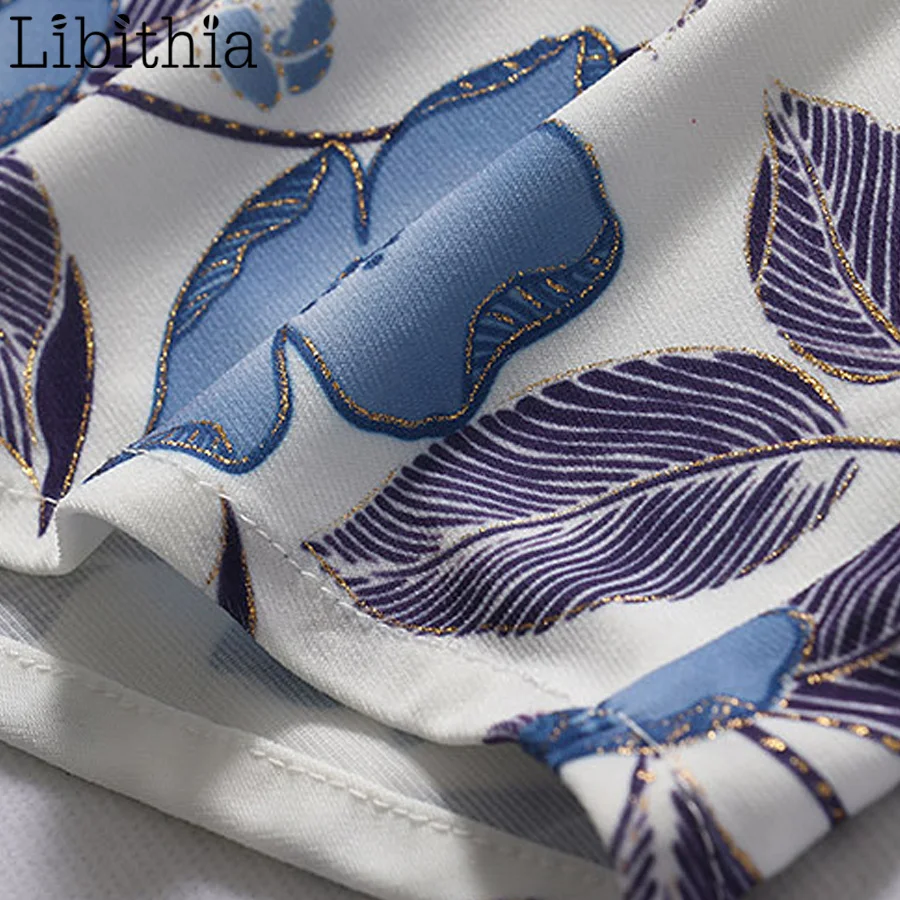 Мужская тонкая рубашка с коротким рукавом летняя Классическая цветочным принтом