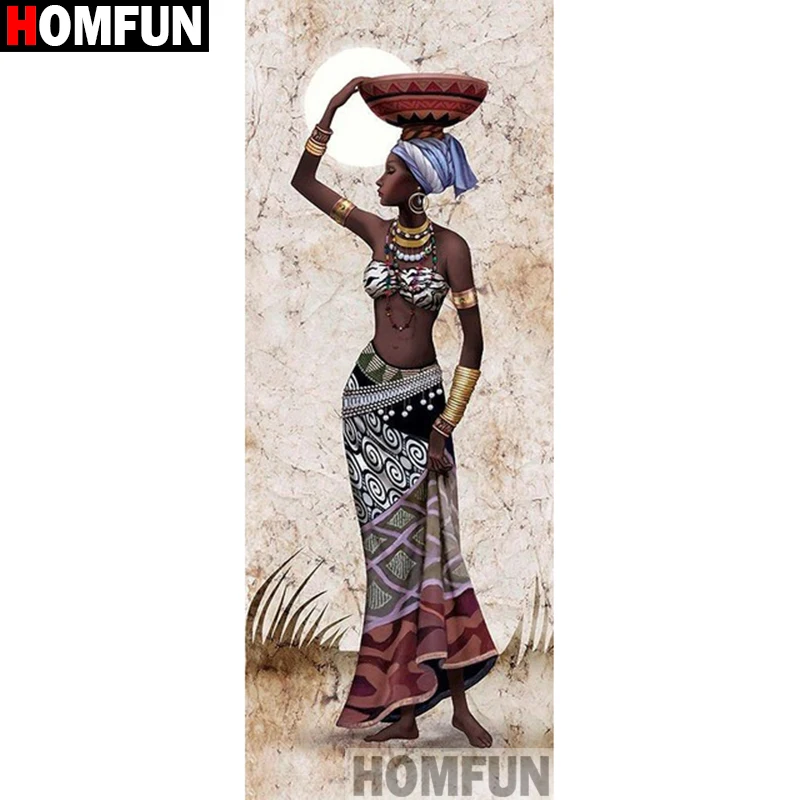 HOMFUN 5D DIY Diamond Painting Full Square/Round Drill &quotIndian woman&quot 3D Embroidery Cross Stitch gift Home Decor A22952 | Дом и сад