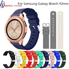 Силиконовый ремешок для часов Samsung Galaxy Watch 42 мм версия розовый черный красный полосатый сменный Браслет ремешок для SM-R180