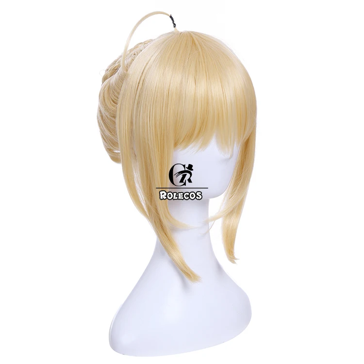 ROLECOS Fate Saber Altria Pendragon Косплей головные уборы 30 см/11,8 дюймов Нерон Клавдий Цезарь Огастус косплей синтетические волосы