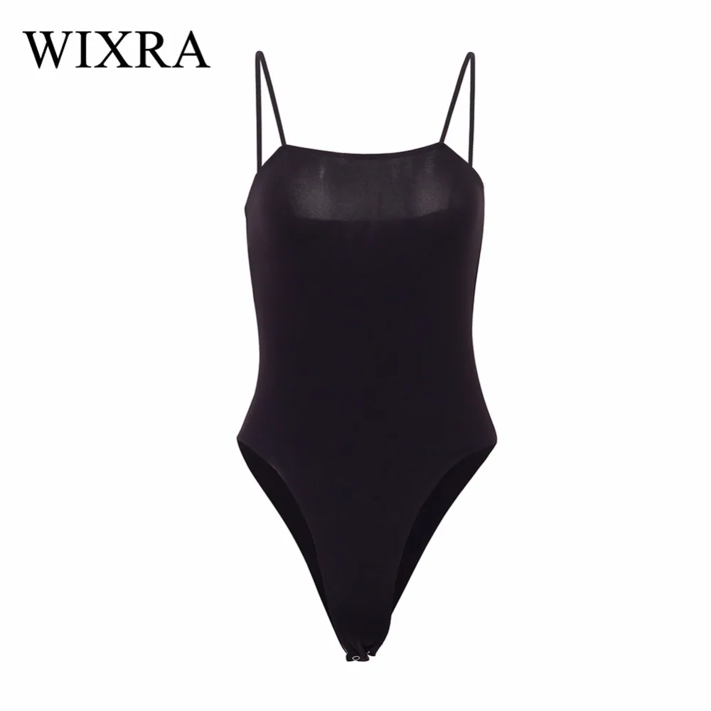 Фото WIXRA базовое боди на бретельках сексуальный комбинезон с открытой спиной WIXRA базовое боди на бретельках сексуальный комбинезон с открытой спиной