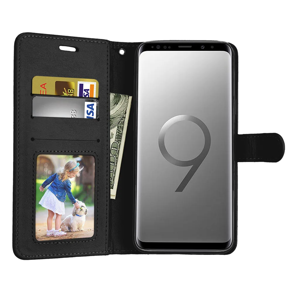 Saturcase класса люкс из искусственной кожи отделениями кошелька Поддержка чехол для