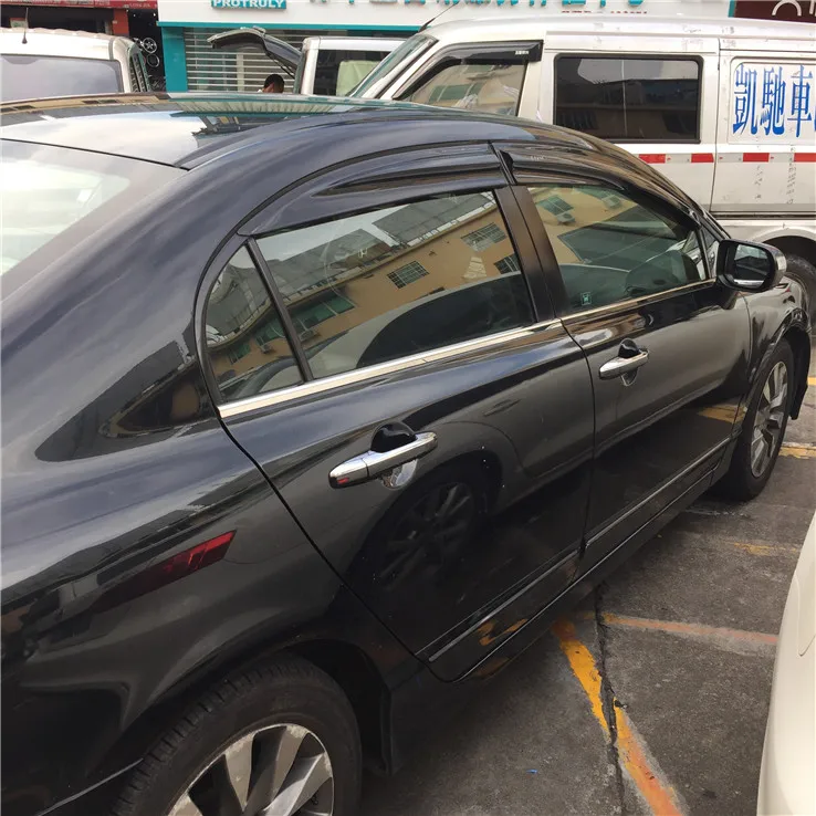 Пластиковый козырек для окна Civic вентиляционные оттенки защита от солнца и дождя