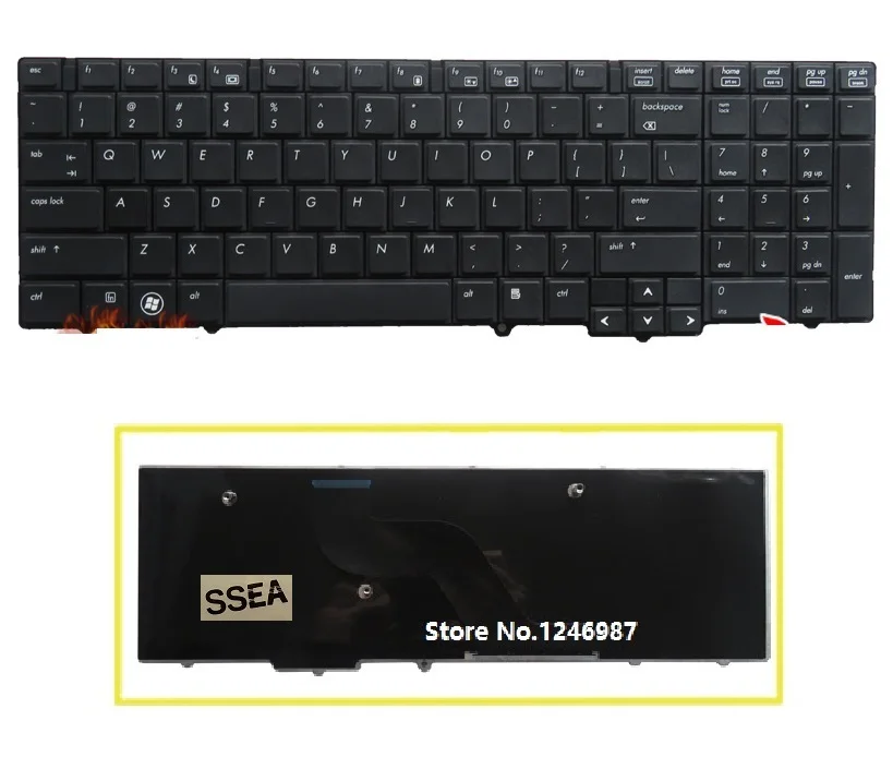 

Новая черная клавиатура для ноутбука SSEA, для HP EliteBook 8540P, 8540 Вт, 8540