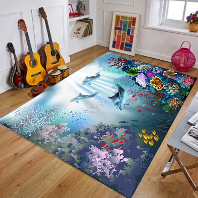 3D печатных большая площадь ковры для журнальный столик гостиной диван