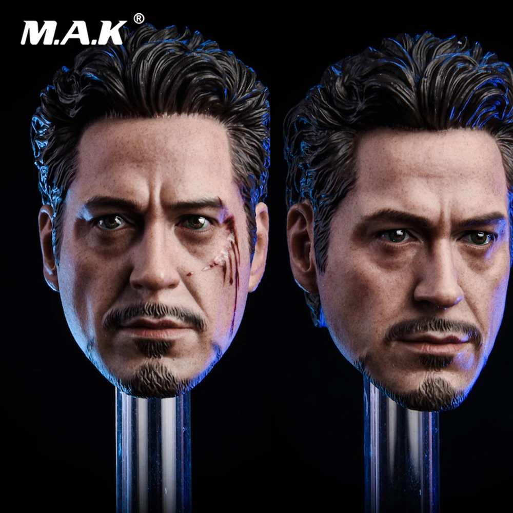 Масштаб 1/6 Мужская голова лепка MK5 Тони 2 0 резная модель игрушки