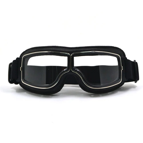 BK frame clear lens BJMOTO брендовые новые крутые очки для мотокросса, очки для мотоцикла, велосипедные очки, Круизер, стимпанк, ATV, велосипедные очки - Цвет: BK frame clear lens