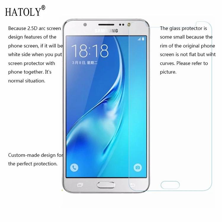 2PCS Tempered Glass For phone glass Samsung Galaxy J7 2016 Slim Screen Protector for Film J710f HATOLY&lt | Мобильные телефоны и