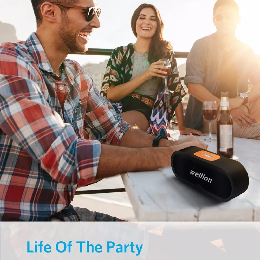Беспроводной Bluetooth Динамик welllon farsighter HD стерео звук двойной драйвер Портативный