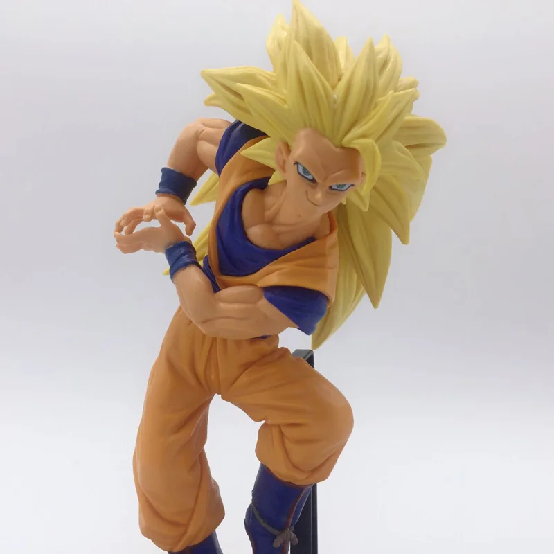 Фигурки DBZ Super Saiyan Son Gokou Goku Three Battle Damage Edition Аниме ПВХ кукла модель игрушки 20 см |
