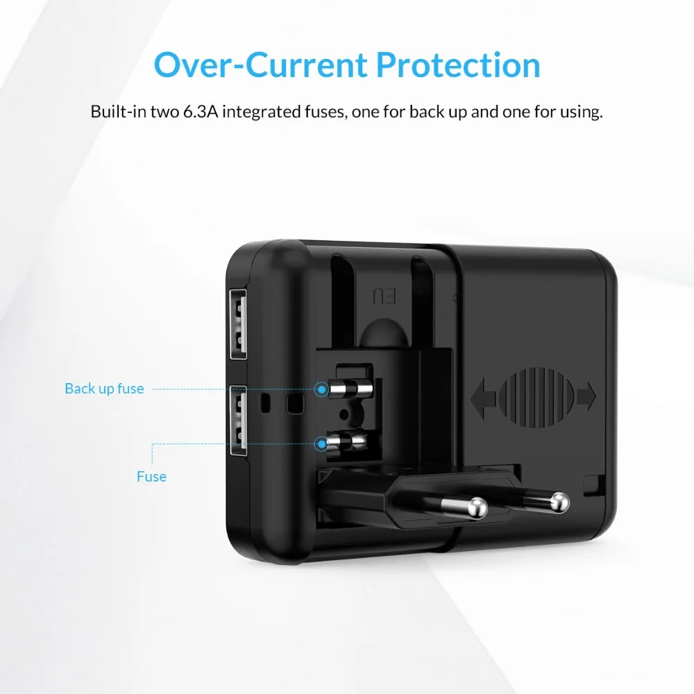 ORICO все в одном Универсальный международный штепсельный адаптер USB зарядное устройство конвертер EU UK US AU зарядное устройство переменного тока с 2 USB портом