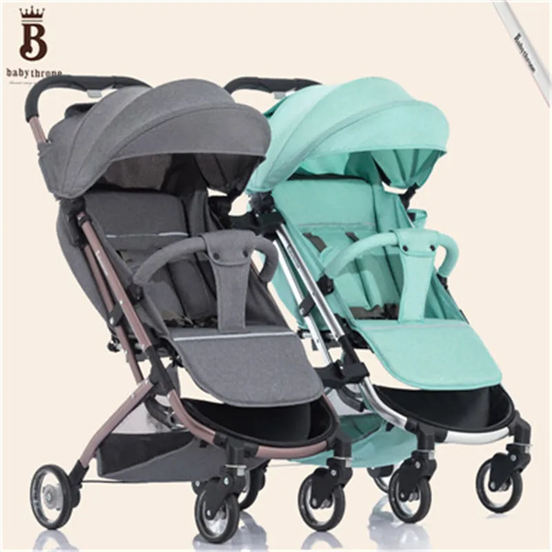 Съемные Легковесные складные коляска Babyfond Twins можно сидеть и лежать на одной