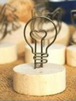 lamp Балле круглая деревянная база памятная фотография Железный Держатель для фотографий рамка для рождественской вечеринки свадебное украшение домашнего бара - Цвет: lamp