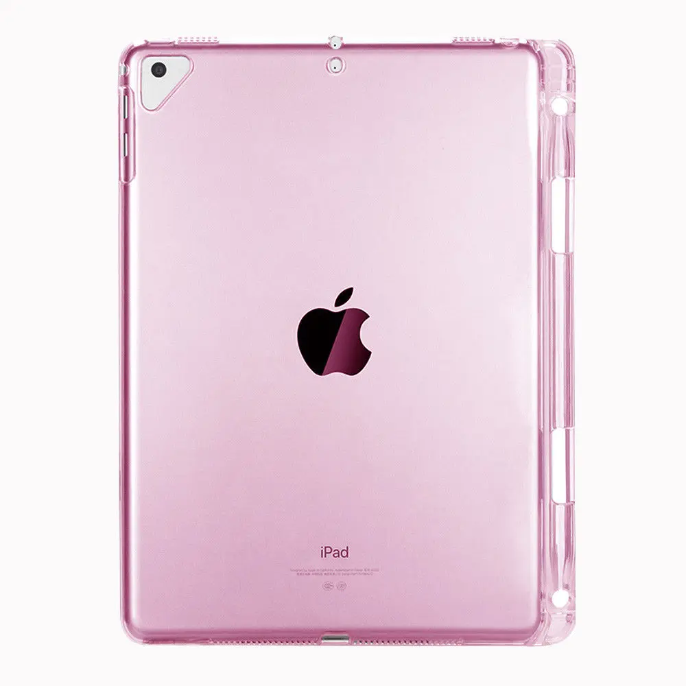 Таблетки крышка с карандаш слот чехол для iPad силиконовый 5 6 воздуха 1 2 прозрачный