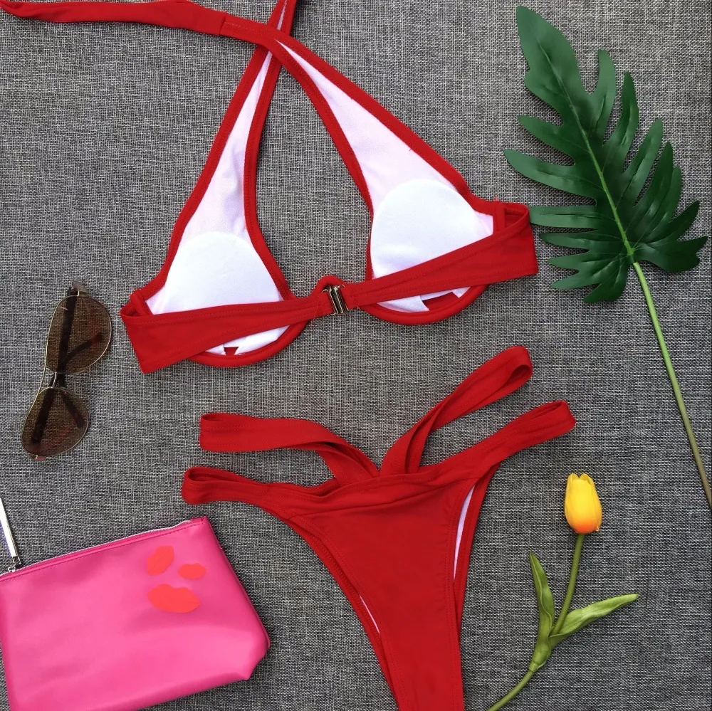 Бикини 2019 женский купальник сексуальный в форме сердца купальник-бикини пляжная