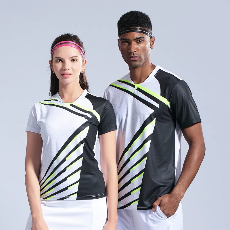Женские Мужские рубашки для бадминтона дышащие спортивные футболки