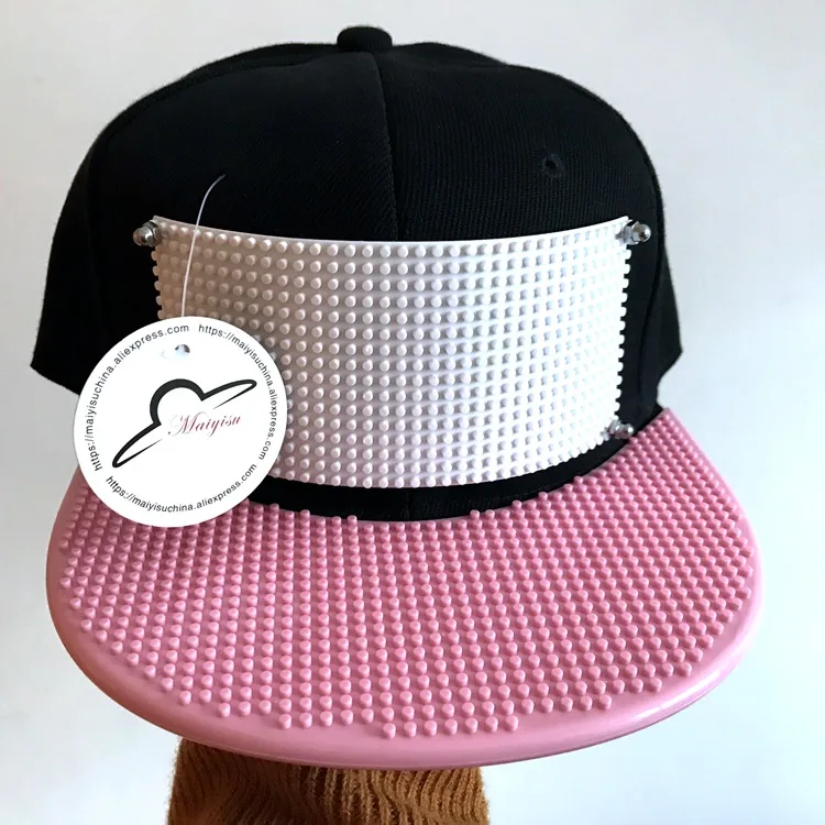 Съемные кирпичные пластины для подгонки Snapback DIY строительные блоки полями пользовательские шляпы Открытый Хип-хоп Snapback шляпа бейсбольная Кепка
