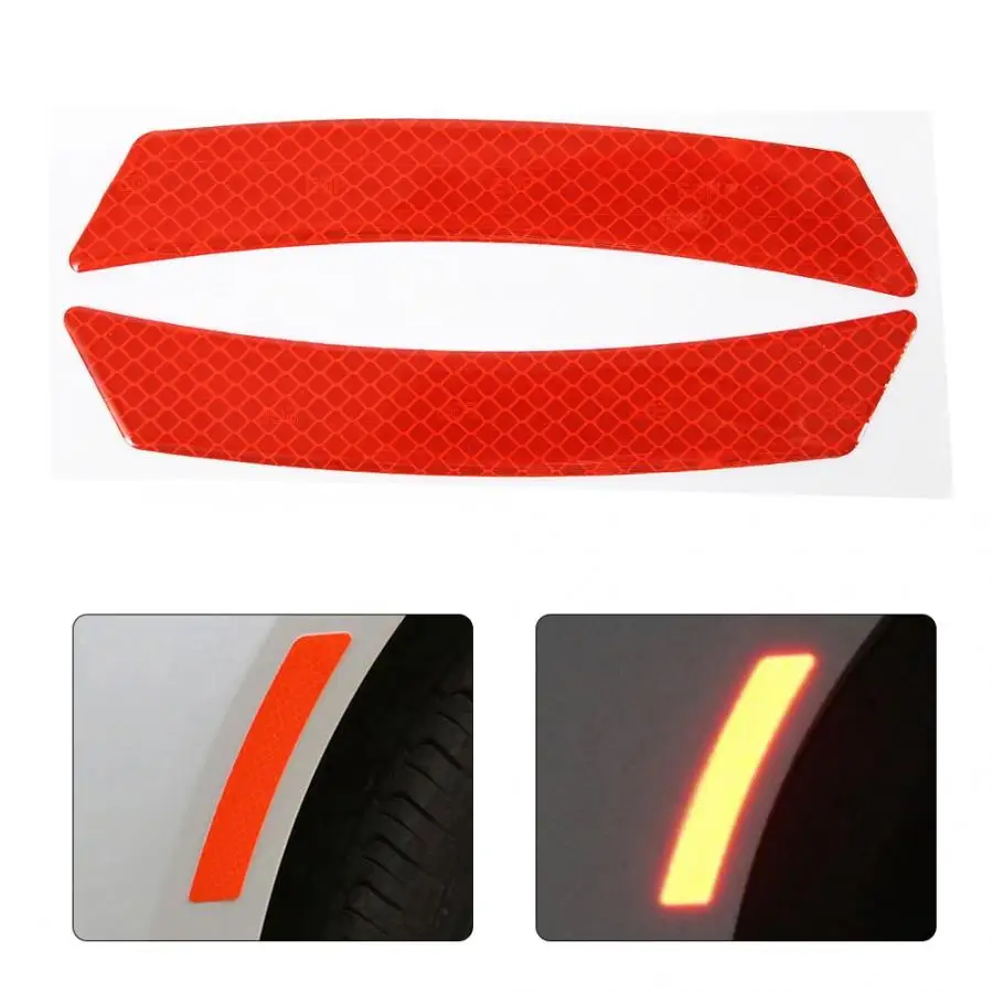 2 шт. Универсальный Автомобильный отражатель Светоотражающая наклейка колесо