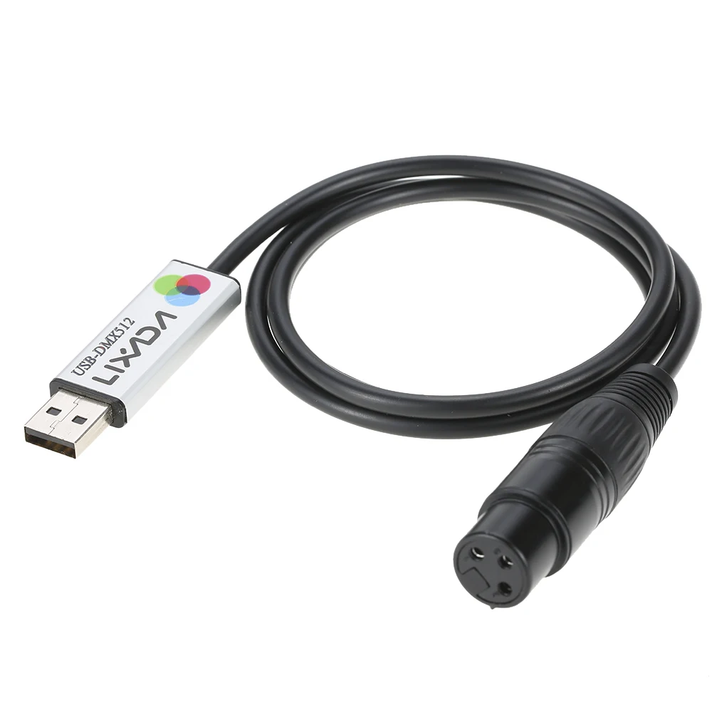 Кабель контроллера ссветильник Lixada USB адаптер интерфейса DMX светодиодный DMX512